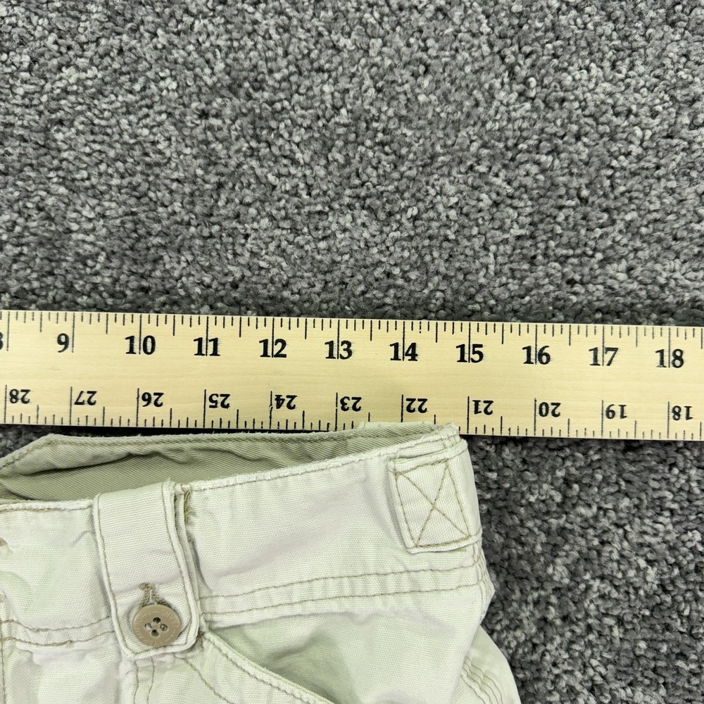 Hydraulic Shorts Womens 7/8 Beige Cargo Twill Pockets Casual Summer City Outdoor - Picture 5 of 10